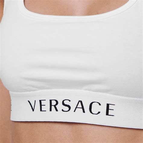 versace sports bra white|Versace bralette.